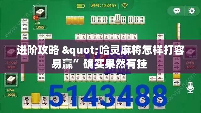 进阶攻略 "哈灵麻将怎样打容易赢”确实果然有挂 