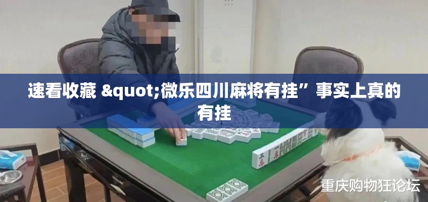 速看收藏 "微乐四川麻将有挂	”事实上真的有挂