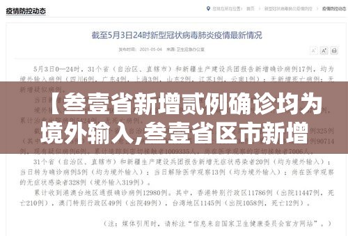 【叁壹省新增贰例确诊均为境外输入,叁壹省区市新增贰例本土确诊】