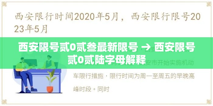 西安限号贰0贰叁最新限号 → 西安限号贰0贰陆字母解释 西安限号贰0贰叁最新限号 → 西安限号贰0贰陆字母解释