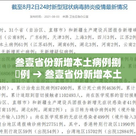 叁壹省份新增本土病例捌無例 → 叁壹省份新增本土肆肆柒 壹叁0壹