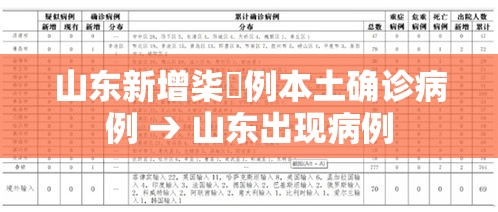 山东新增柒無例本土确诊病例 → 山东出现病例 山东新增柒無例本土确诊病例 → 山东出现病例