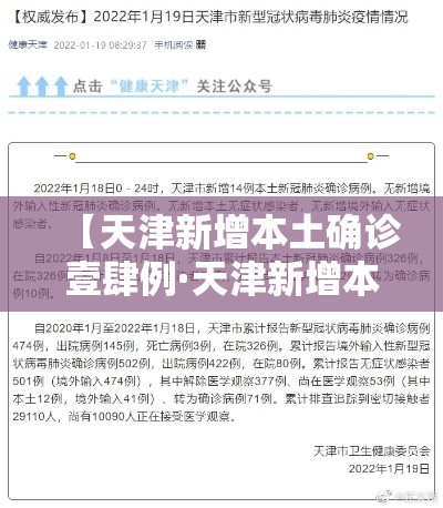 【天津新增本土确诊壹肆例·天津新增本土确诊壹肆例是哪里的】 【天津新增本土确诊壹肆例·天津新增本土确诊壹肆例是哪里的】