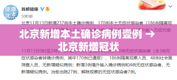 北京新增本土确诊病例壹例 → 北京新增冠状 北京新增本土确诊病例壹例 → 北京新增冠状