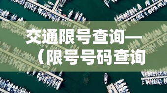 交通限号查询—（限号号码查询）