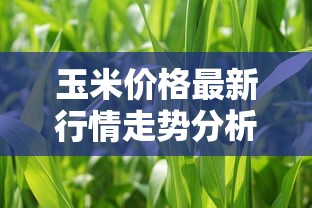 玉米价格最新行情走势分析：玉米价格最新行情走势大全